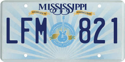 MS license plate LFM821