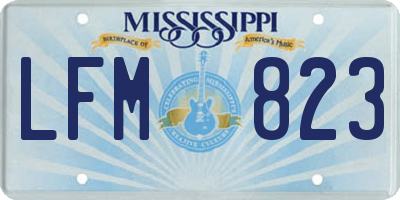 MS license plate LFM823