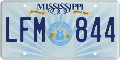MS license plate LFM844