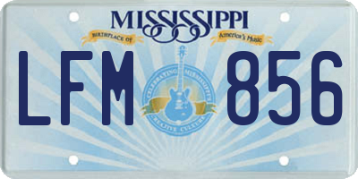 MS license plate LFM856