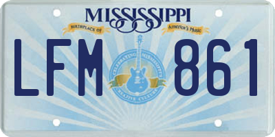 MS license plate LFM861