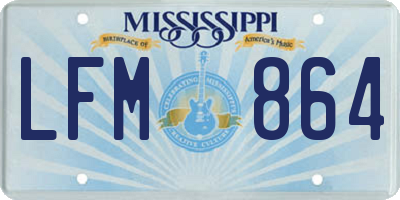 MS license plate LFM864