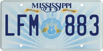 MS license plate LFM883