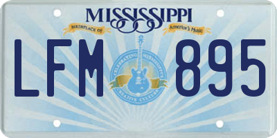 MS license plate LFM895