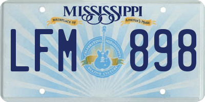 MS license plate LFM898