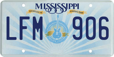 MS license plate LFM906