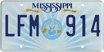 MS license plate LFM914