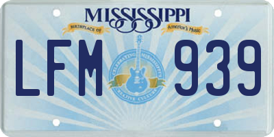 MS license plate LFM939