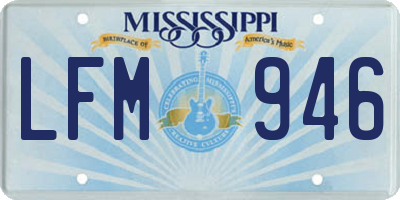 MS license plate LFM946