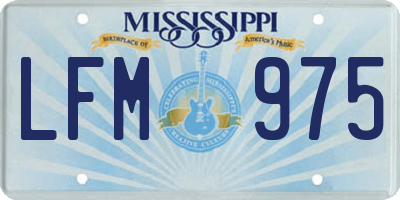 MS license plate LFM975