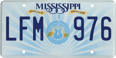 MS license plate LFM976