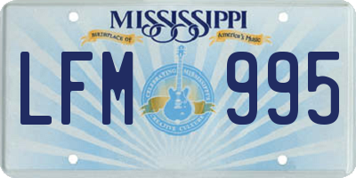 MS license plate LFM995