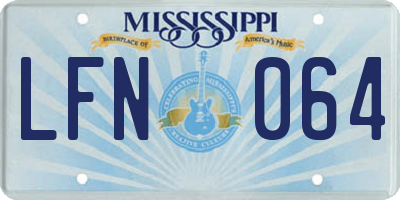 MS license plate LFN064