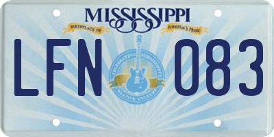 MS license plate LFN083