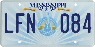 MS license plate LFN084