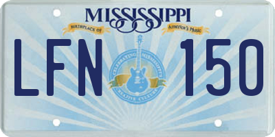 MS license plate LFN150
