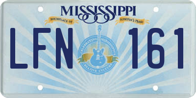 MS license plate LFN161
