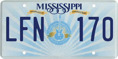 MS license plate LFN170