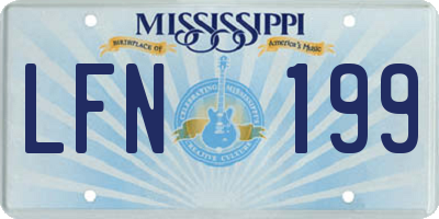 MS license plate LFN199
