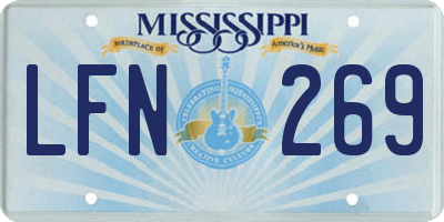 MS license plate LFN269
