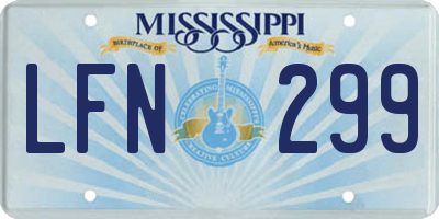 MS license plate LFN299