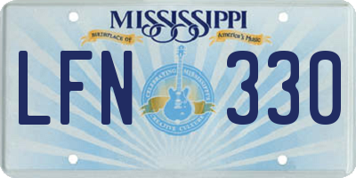 MS license plate LFN330