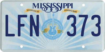 MS license plate LFN373