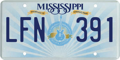 MS license plate LFN391