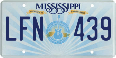 MS license plate LFN439
