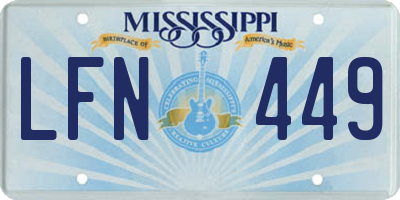 MS license plate LFN449