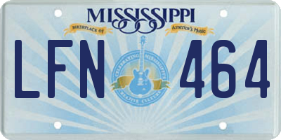 MS license plate LFN464