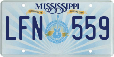 MS license plate LFN559
