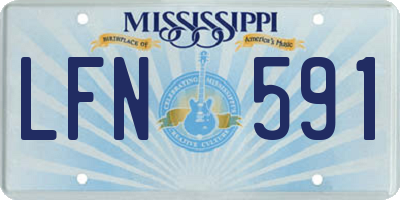 MS license plate LFN591