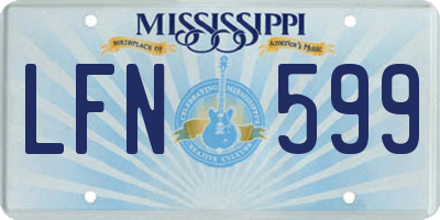 MS license plate LFN599