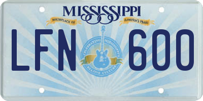MS license plate LFN600