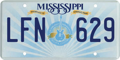 MS license plate LFN629