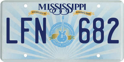 MS license plate LFN682