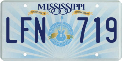MS license plate LFN719