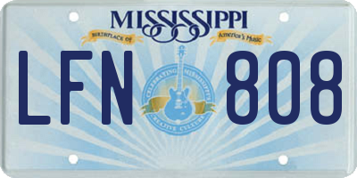 MS license plate LFN808
