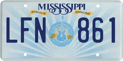 MS license plate LFN861