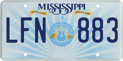 MS license plate LFN883