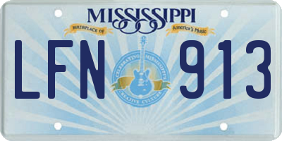 MS license plate LFN913
