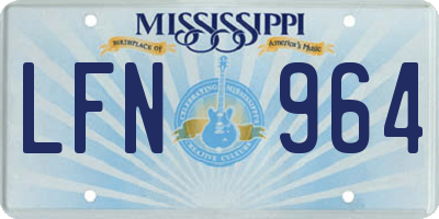 MS license plate LFN964