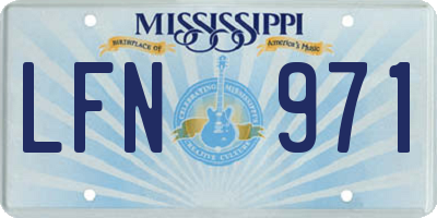 MS license plate LFN971