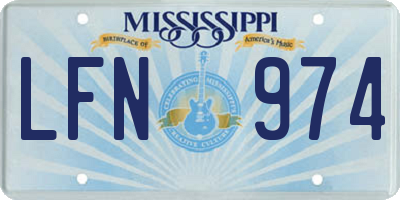 MS license plate LFN974