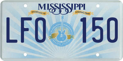 MS license plate LFO150