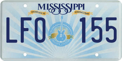 MS license plate LFO155