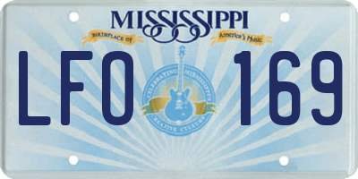 MS license plate LFO169