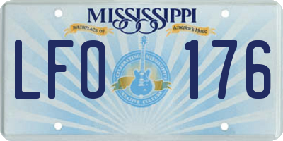 MS license plate LFO176