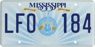 MS license plate LFO184